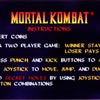 Mortal Kombat 3 Instruction Sticker